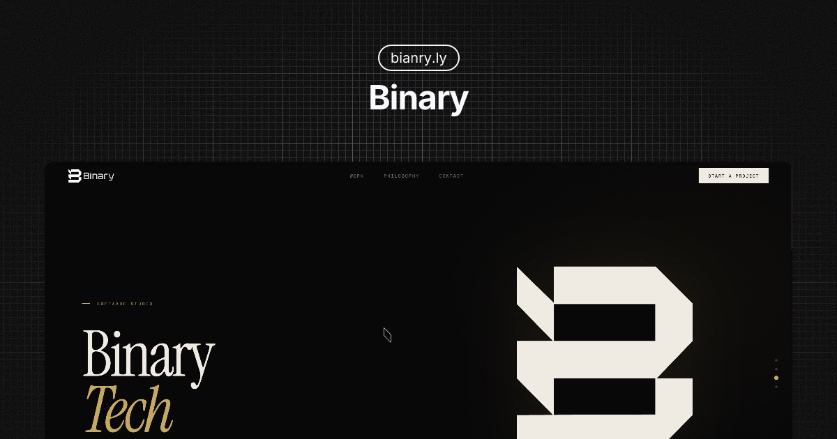 Binary Tech · Software Studio